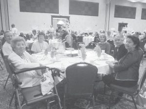 Above: Some of the 13 Elders who attended the Wisdom Steps Conference: left to right, Ellen Olson, Bob & Eddie Hertzberg, Doris Blank, Agatha Armstrong, Dedo & Jeannie Swader. Left: Carol Hackett (second from right) received the Allen Avery Award nomination at the Wisdom Steps Conference.