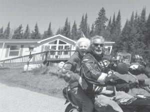 You want to know how the Grand Portage Elders roll? Here you go! This is Elsie Smith getting her first motorcycle ride with Loni Wilson.