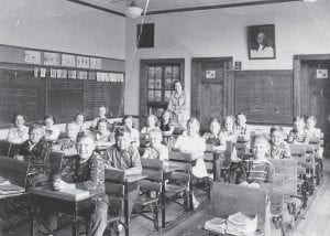 The Grand Marais High School Class of 1957 will celebrate its 60th reunion on Saturday, Aug. 5 from 3 to 6 p.m. at The Landing. Janet Nagy shared this photo of her classmates when they were in the third grade at Grand Marais Elementary School. First row, from left, Helen Jackson, Maxine Johnson, unknown, George Gunderson; (second row) Dave Eliason, Fred Halvorson, Janet Schuster, Linda Linnell, Joanne Forest, Margaret Johnson; (third row) Benny Eckmark, David Nelson, Richard Humphrey, Darlene Schulte, Gary Weberg, Marilyn Linskog, Jim Hussey; (back row) Charlie Humphrey, Russel Smith, Bob Brock and Marion Berglund. The class’s teacher that year was Miss Mabraton, standing in the back.