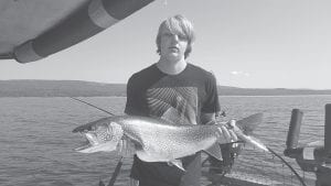 Isaiah Schmidt of Indianapolis, Indiana was one happy fisherman after he reeled in this 22-pound, 4-ounce lake trout. Schmidt caught the lunker lake trout in front of the Grand Marais harbor when he was fishing with Captain Kelly Shepard of North Shore Outdoors Lake Superior Charters. A true sportsman, Schmidt released the lake trout right after the photo was taken.