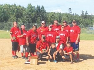 Winning the co-ed championship at the Grand Portage Pow Wow and Rendezvous Days softball tournament was the Sea Siders. In front L-R: Poe Deschampe, Tristan Deschampe, Jig Deschampe, and Denali Blackwell. Second row, L-R: Jenifer Spry, Desi Likiaksa, Howard Likiaksa, Haley Brickner and Deb Owen. Back row, L-R: Kolton Davidson, Bill Blackwell Jr., Keith Diver Jr., and Rob Hackett.