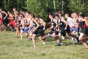 The three top boys for the North Shore Storm, Jake Paron (in front), Will Surbaugh and Noah Smith (glasses) got off to a great start in a recent cross country race. With sections coming up, the team is starting to get ready to peak. Paron will be a favorite to win the section race and if he stays healthy should finish in the top 10 at state in the Class A race.