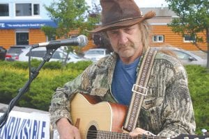 Joe Paulik filled Grand Marais Harbor Park with soul-searching music during the rally against racism and bullying on Sunday. Joe performs throughout the region and often lends his voice at the park for rallies against injustice. “My hope is to enhance the awareness of our connection to the earth, the philosophy and skill of living with the earth and nature, and the process of healing through sound, music and video.”