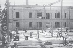 Construction of the courthouse addition in Grand Marais is seen in this June 16, 1997 photo. The work was on time, thanks to little rain and few glitches in plans.