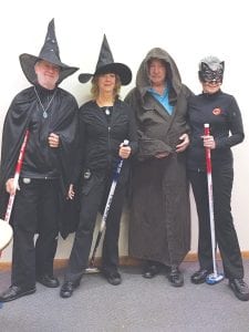 Ghosts and goblins and witches big and little were busy knocking on doors hoping for a sweet treat this past Tuesday. Meanwhile, some adults weren’t averse to donning a costume. Here are the winners of the Cook County seventh annual Bonspiel Open Halloween Bonspiel. From L-R: Phill & Lucy DeVore and Doug and Chris Camron.