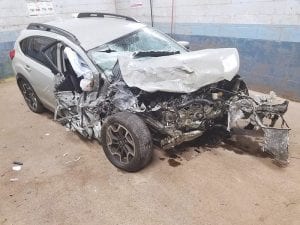 A head-on collision with a semi that crossed into Sheryl Martinson’s lane while she was driving through Beaver Bay, Mn. caused massive damage to Martinson’s car. Martinson suffered multiple bone fractures in the accident, and her puppy was killed in the collision. The truck driver sustained injuries that didn’t require hospitalization.