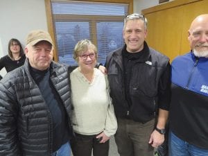 The Cook County commissioners’ room was filled with well-wishers who attended Judy Sivertson’s retirement party on Wednesday, December 27. Sivertson worked as a dispatcher at the Cook County Law Enforcement Center just shy of 26 years. Pictured with her here are former Cook County Sheriff Dave Wirt, left, and current sheriff Pat Eliasen.