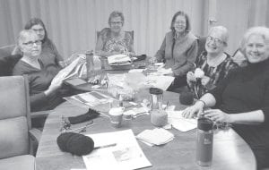 Pictured here are members of the Fiber Arts Guild taking part in game day.