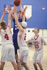 A great off-season dedicated to refining his basketball skills paid off for Viking junior forward Will Ramberg, who put up some big offensive numbers and rebounding totals for the boys’ basketball team this year. Ramberg scored 18 points in the Vikings’ win over the Northland Eagles.