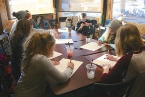 This past Tuesday a group of BorealCorps Scouts gathered at Java Moose to work diligently on posters depicting the dangers of vaping. The kids will take the posters to the state capitol and present them at a meeting with state legislators.