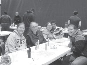 Some of the families that came out to support the Elders at the St. Patrick’s Day bingo fundraiser. Some even spent their spring break from nursing school with us.