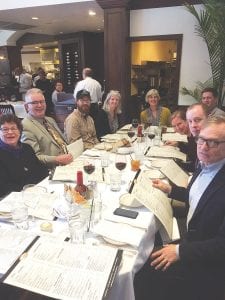 A local group of civic leaders recently attended meetings with members of the Minnesota legislature to lobby for several projects in Cook County that need the assistance of state funding to get accomplished. From L-R: Mary Somnis, Rep. Rob Ecklund, Jay Arrowsmith- DeCoux, Danna Mackenzie, Judy Erickson, Dr. Bill Crandall, Karen Blackburn, Nathan Zneharios (who works for Judy) and Charles Skinner.