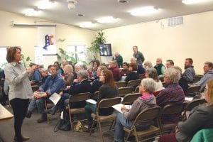 North Branch Mayor Kirsten Hagen Kennedy was one of several speakers at the Cook County DFL Organizing Unit Convention held at the Cook County Community Center. Kennedy was there seeking support in her quest to gain the DFL nomination for Congress in Minnesota’s Eighth Congressional District.