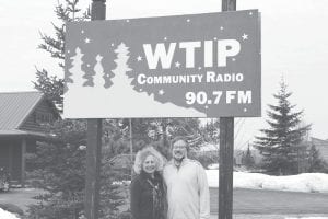 Deb Benedict recently announced that she would be retiring as the WTIP Community Radio director. Here she stands with her long-time colleague, Matthew Brown, who was selected by the WTIP board to take Benedict’s spot at the radio station’s helm.