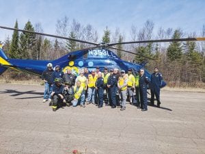 Life Link did a May Days training for the Lutsen, Tofte and Schroeder fire departments on May 5. “Lutsen also provided us with their smoke machine for our afternoon training,” said Kim Jahnke. “Everyone practiced going into a smoke-filled room to retrieve victims. “Bluefin catered a wonderful lunch for everyone. Rich Nelson started this May Days training years ago for the West End,” added Jahnke.