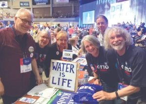 Cook County’s delegation to the DFL State Convention June 1-3, 2018 in Rochester, Minn. From left are John Thompson, Judi Barsness, Pat Campanaro, Rena Rogers, Greg Gailen, Denny FitzPatrick.